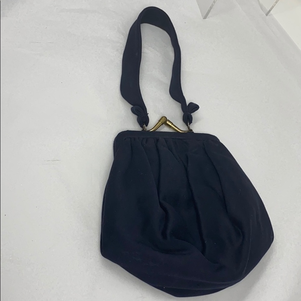 Graceline Original Navy Kisslock Pouch Hand Bag
